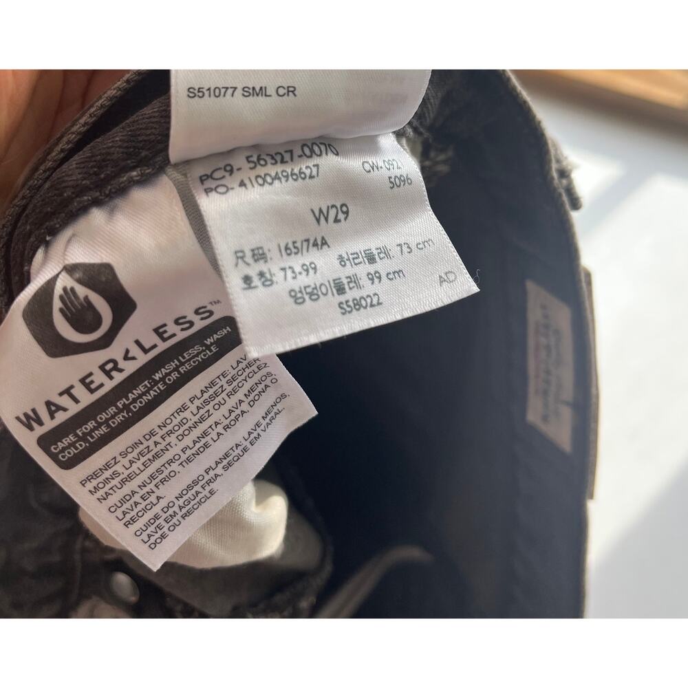 Levi's 501 Original Shorts Black Distressed High Rise - Picture 5 of 7